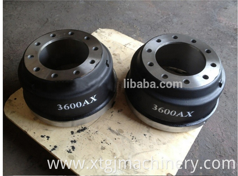 Heavy duty dump semi truck trailer brake drums 3600A